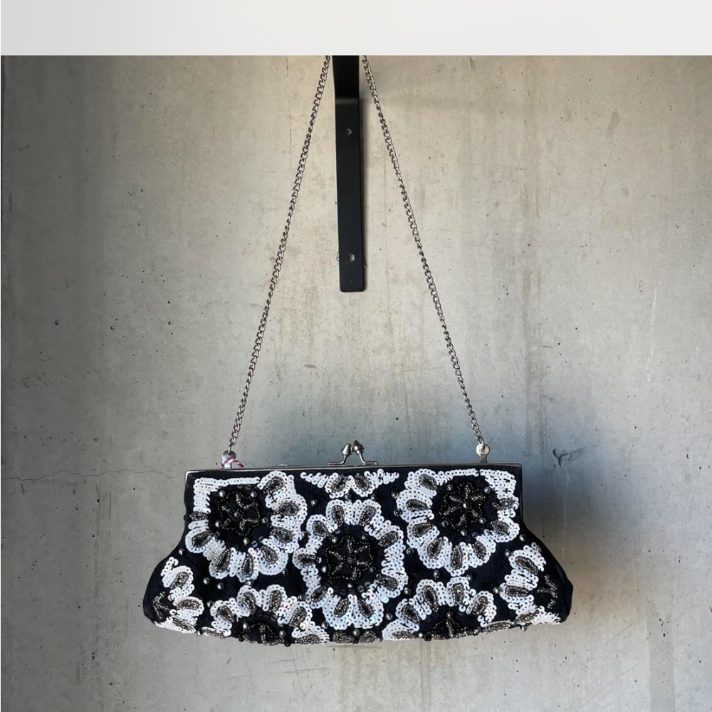 White House Black Market Beaded Clutch